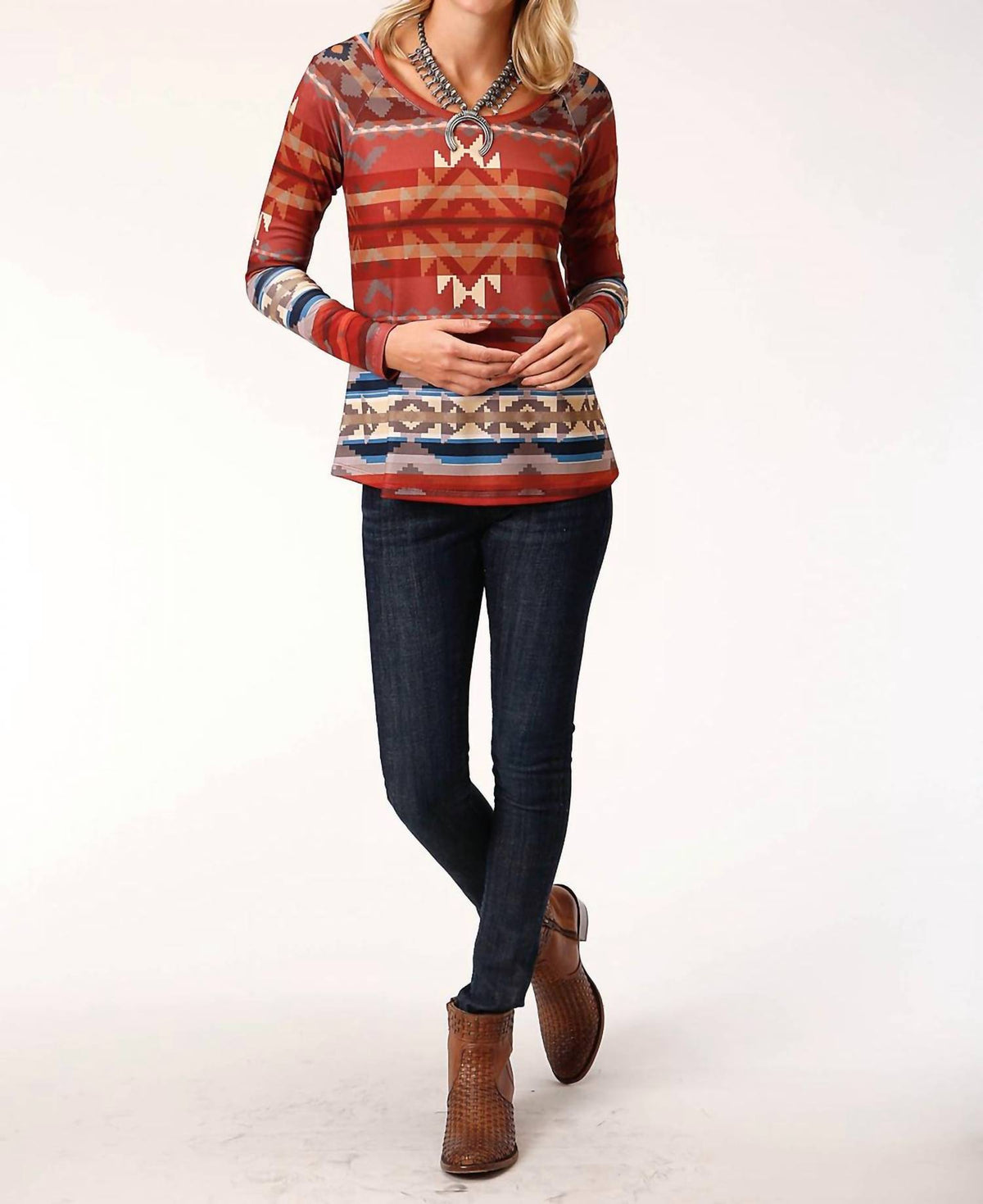 Roper - Aztec Pull Over Sweater