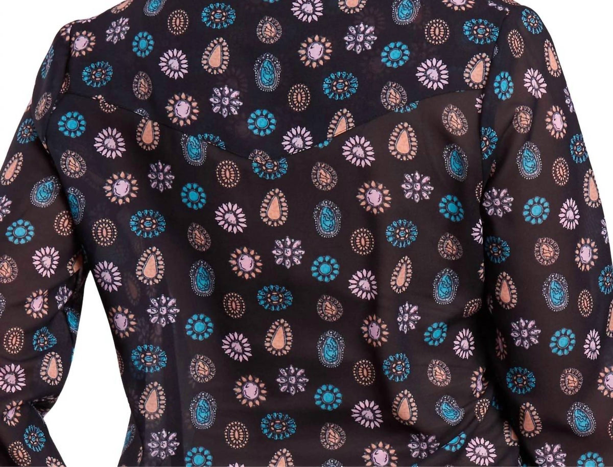 Roper - Georgette Concho Print Shirt