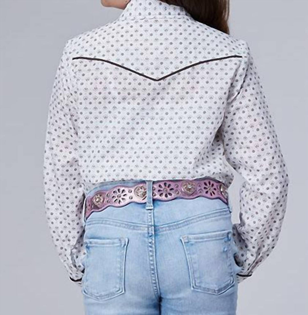Roper - Girl's Long Sleeve Retro Piped Top