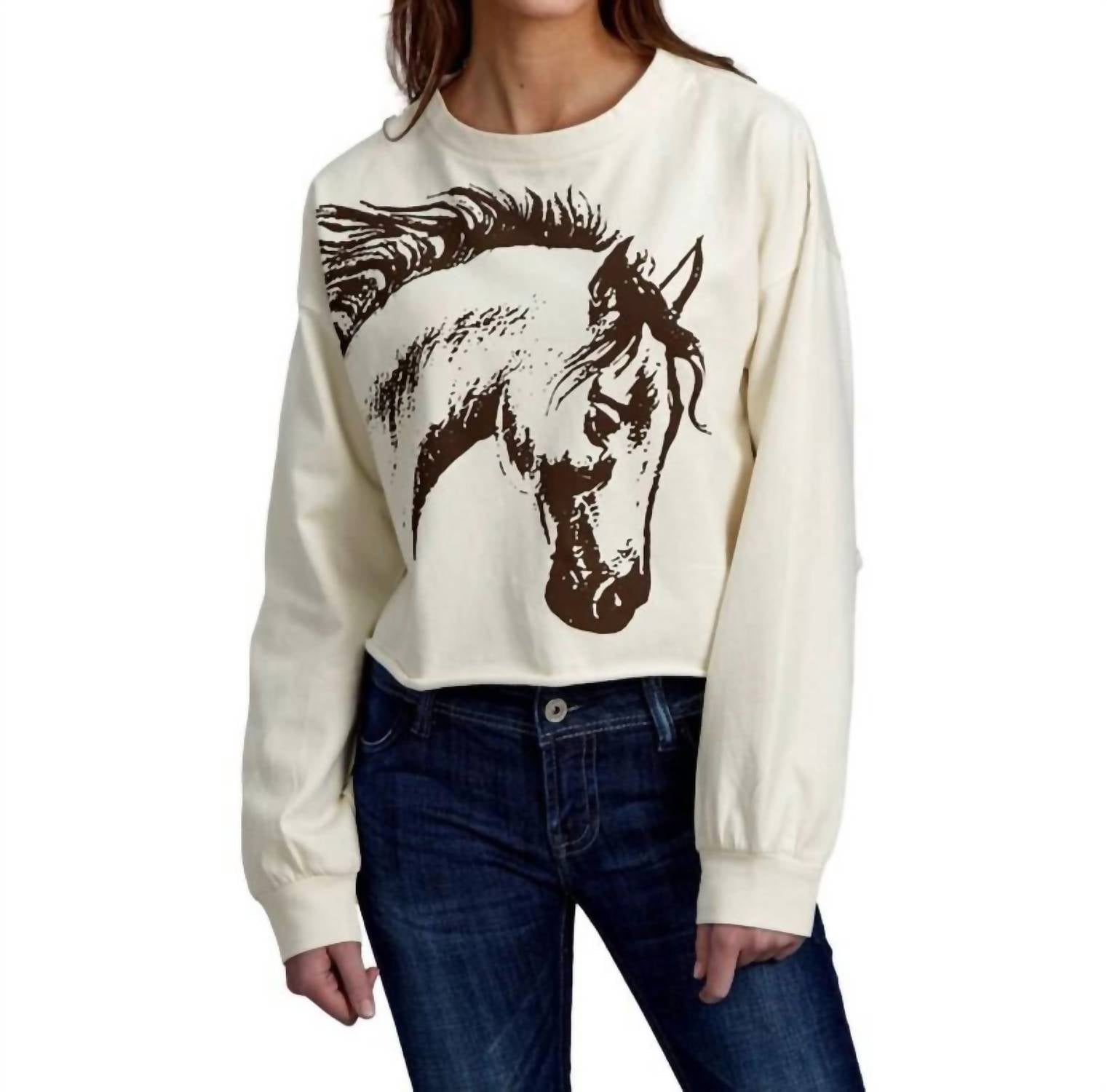 Roper - Novelty Fleece Western Pullover - animal - clothing - cotton