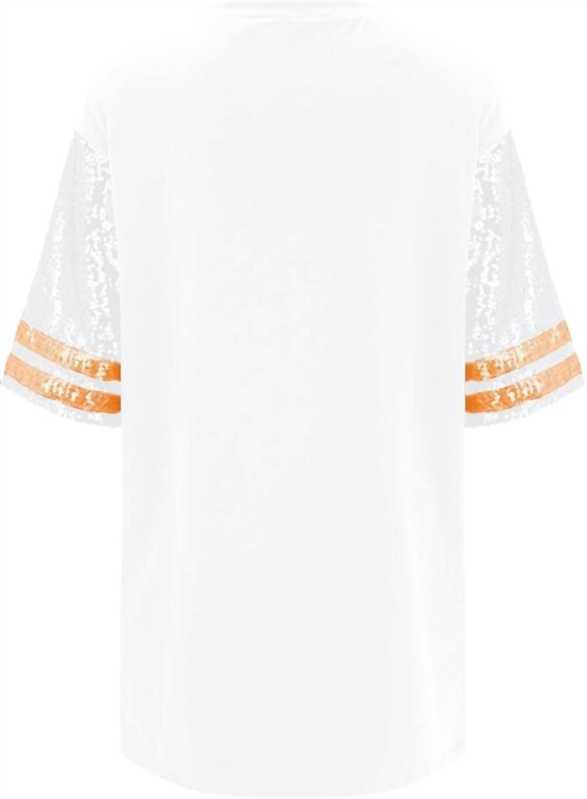 Rosa Clothing - Sequined Rugby Oversized Top