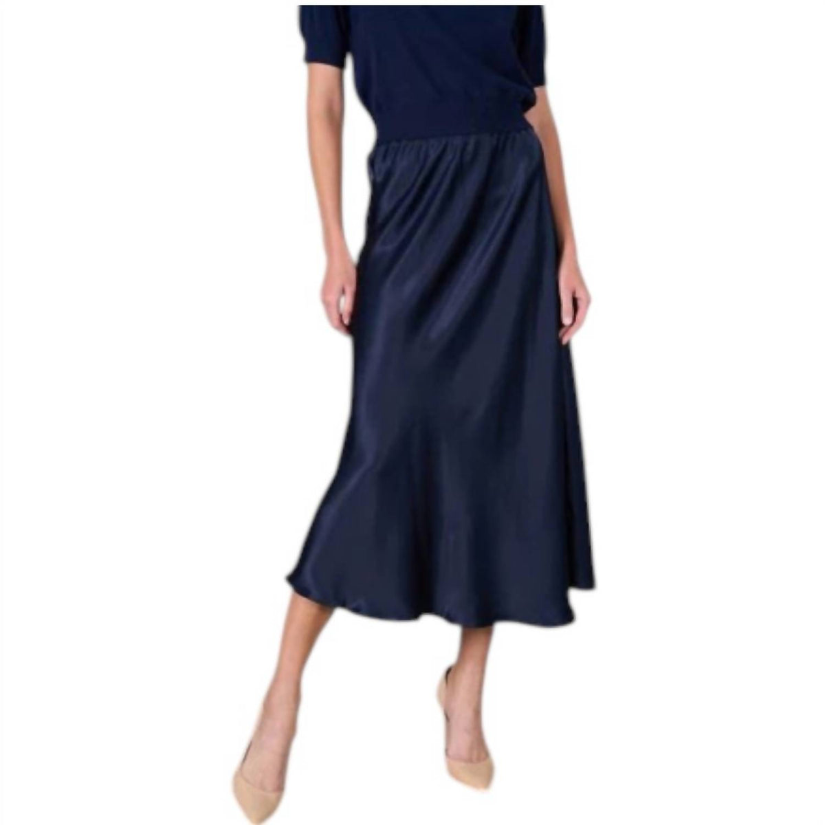 Rose & Crown - Women's Satin Midi Skirt