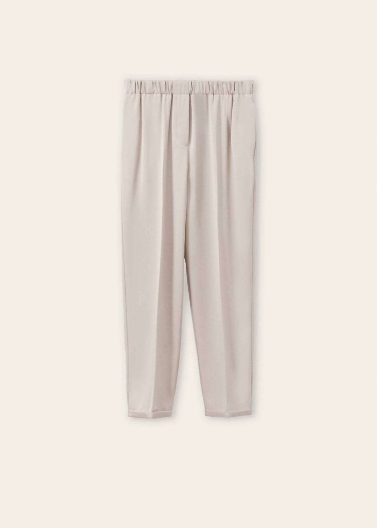 Rosso35 - Cuffed Capri Pants With Elastic Waist