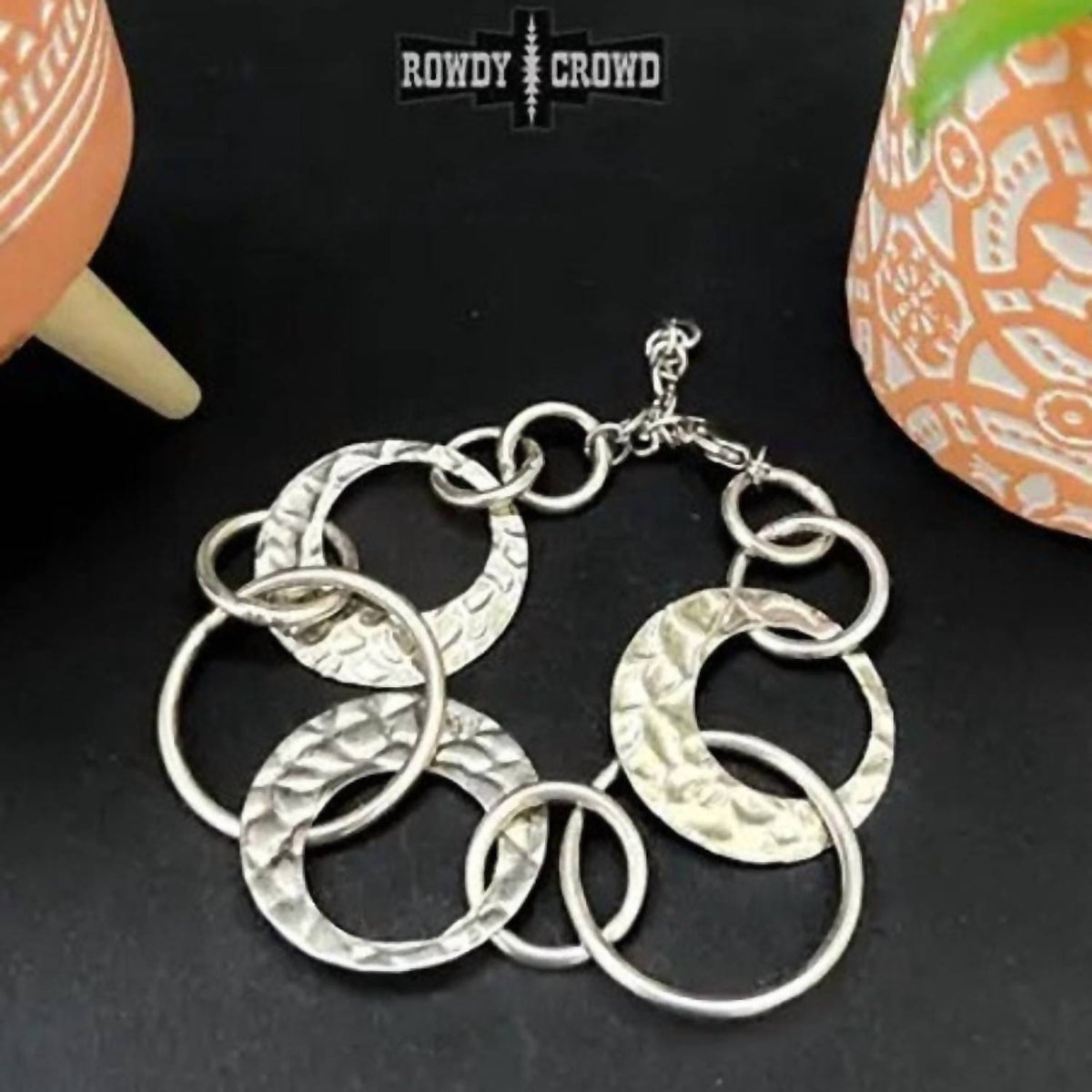 Rowdy Crowd - Western Layering Blackjack Circle Link Bracelet
