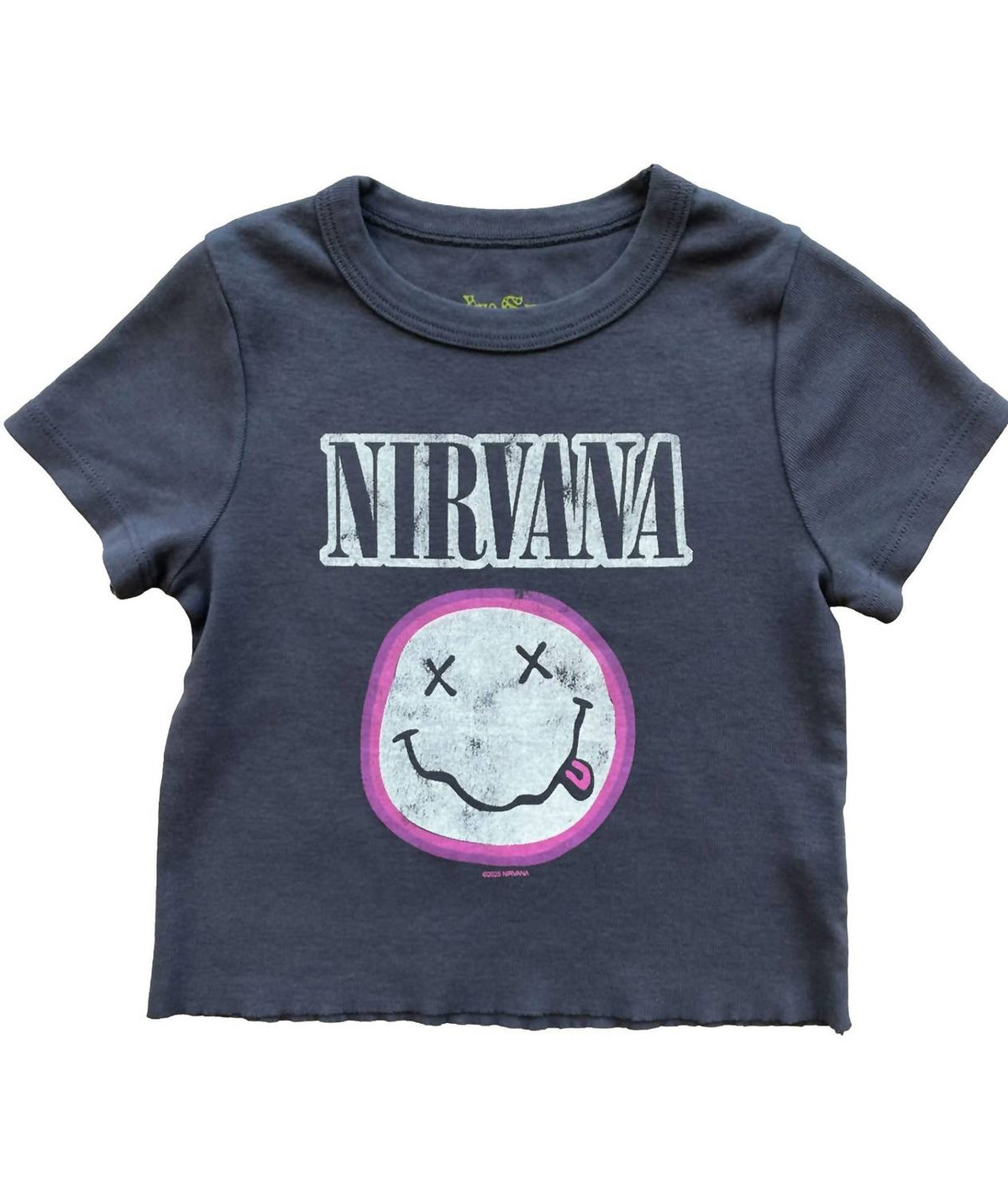 Rowdy Sprout - Girls Nirvana Smiley Fitted Tee