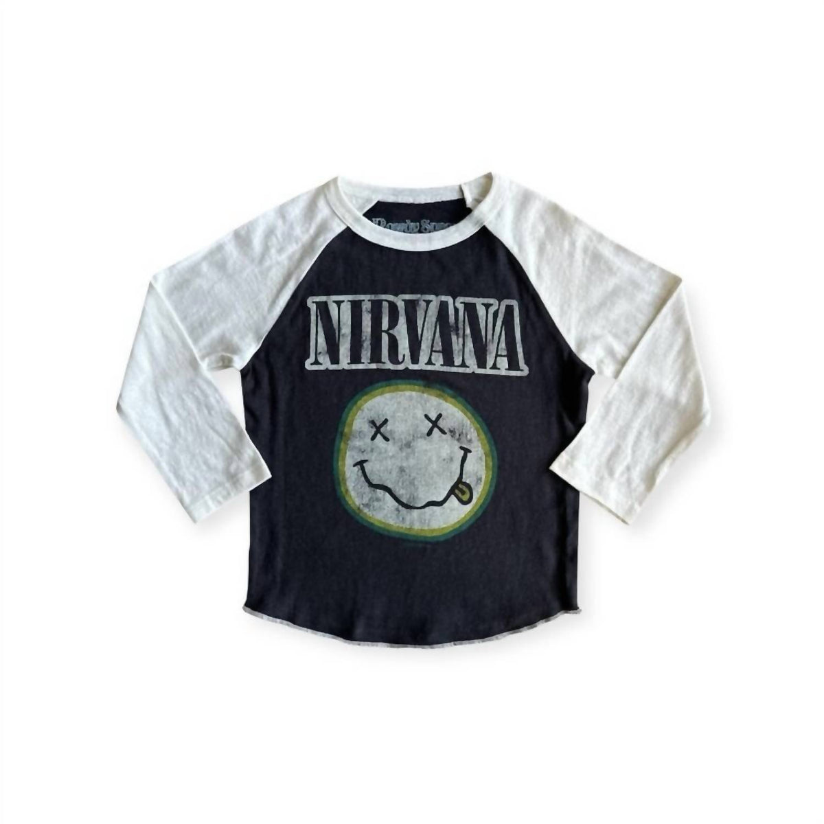 Rowdy Sprout - Kid's Nirvana Smiley Raglan