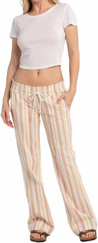 Roxy - Oceanside Flared Yarn-dyed Pants