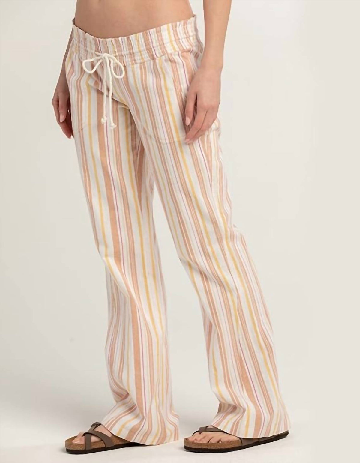 Roxy - Oceanside Flared Yarn-dyed Pants