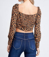 Ruby Lane Boutique - Jacqueline Leopard Crop Top - animal - clothing - crop - tops