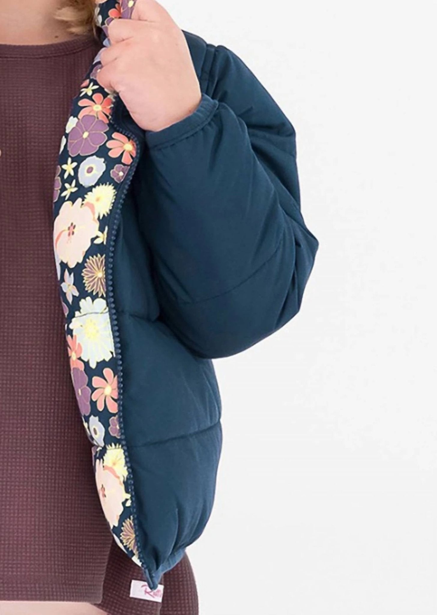 Rufflebutts - Girls Reversible Puffer Jacket - blue - clothing - coats