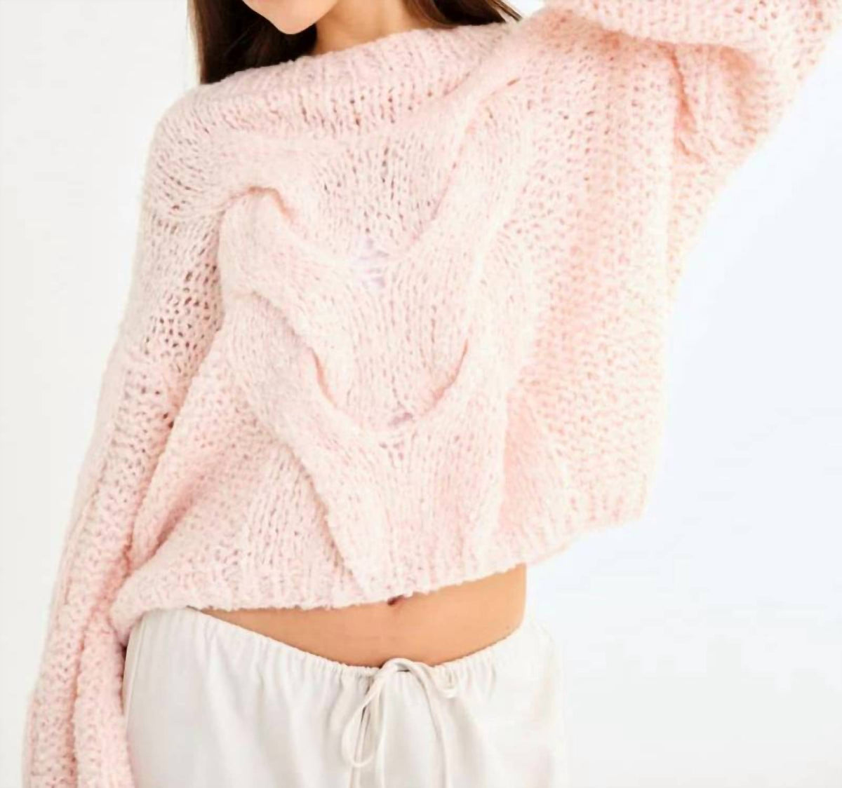 Rumored - Donna Cable Knit Sweater