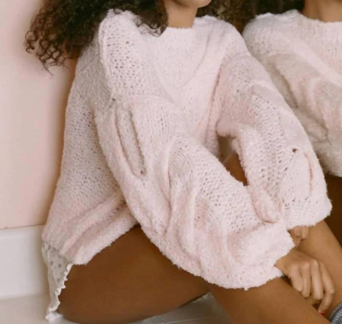 Rumored - Donna Cable Knit Sweater