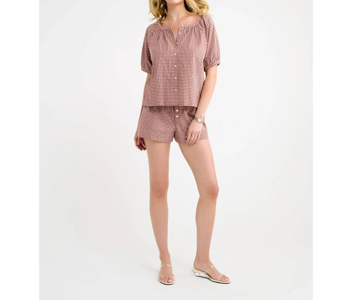 Rumored - Eden Prairie Button Front Blouse