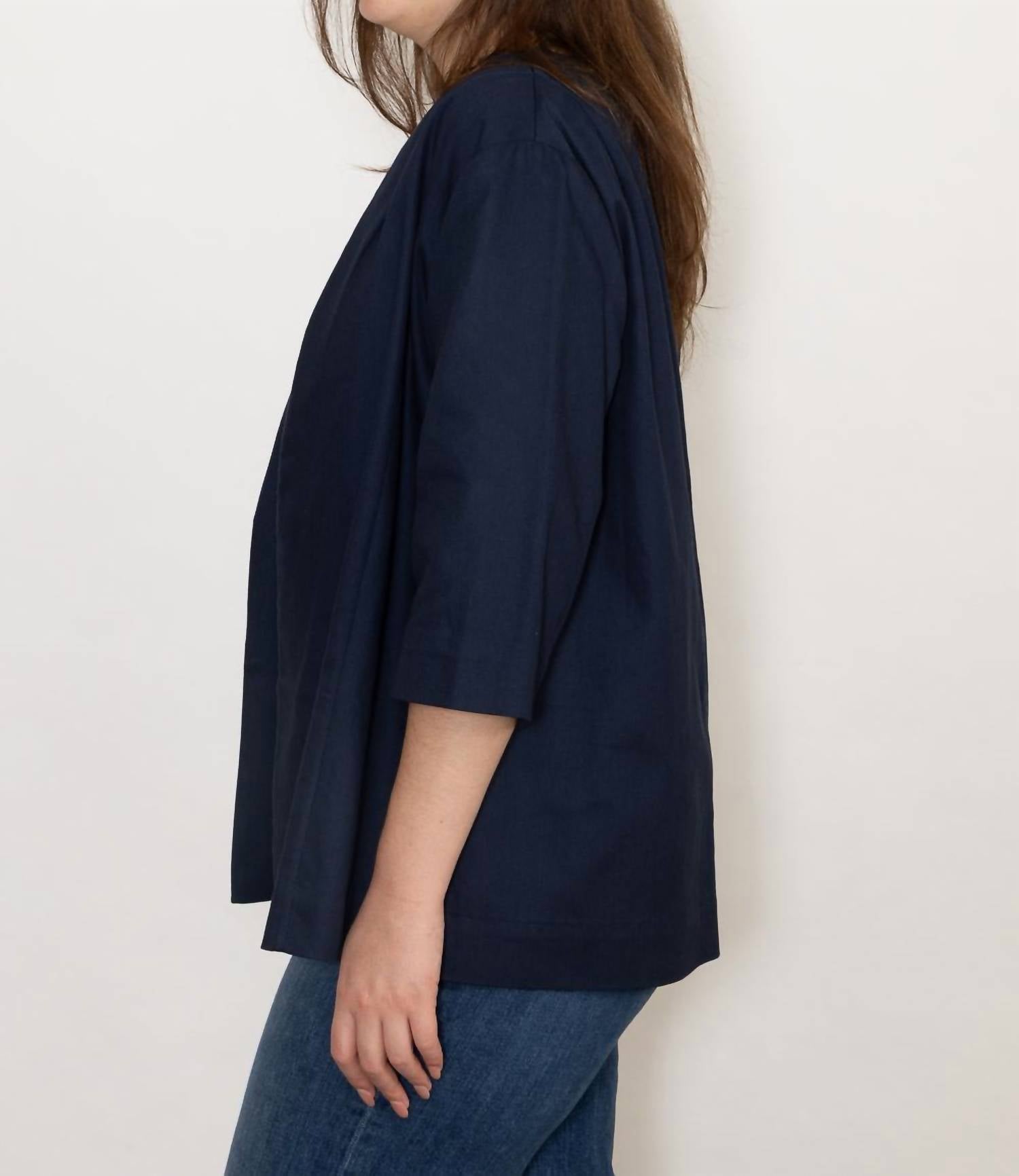 Ruohan - Roti Open Jacket - blue - cardigans - clothing