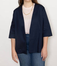 Ruohan - Roti Open Jacket - blue - cardigans - clothing