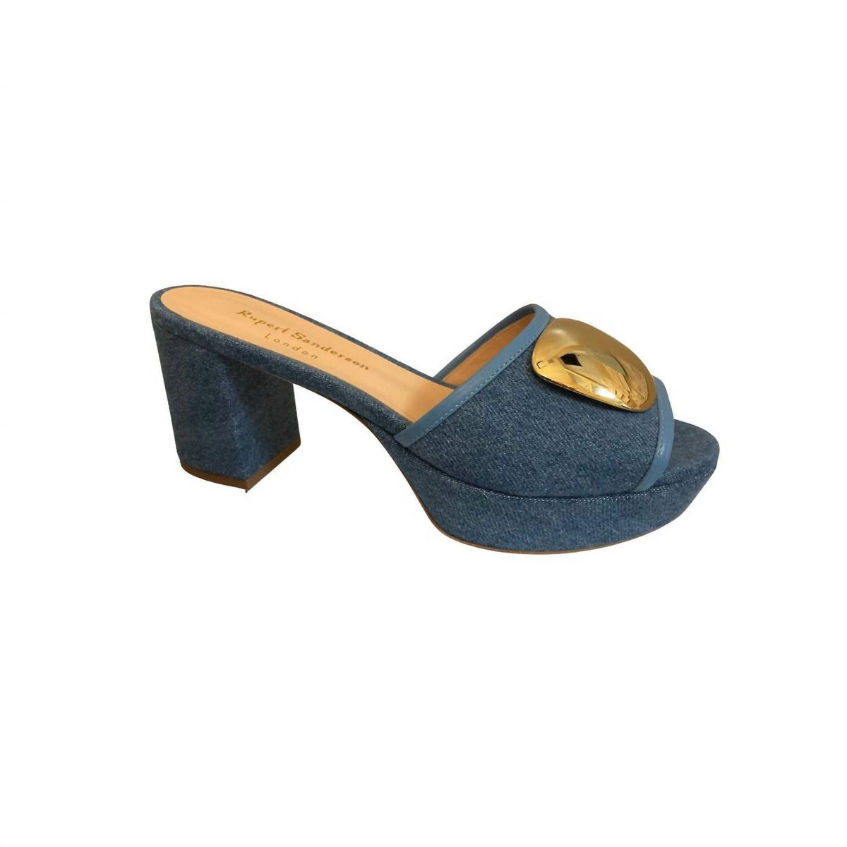 Rupert Sanderson - Merapi Denim Gold Chrome