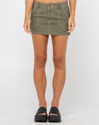 Rusty - Dirtbag Cargo Low Rise Mini Skirt