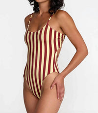 Rvca - Leon Basic Scoopneck One Piece Swimsuit
