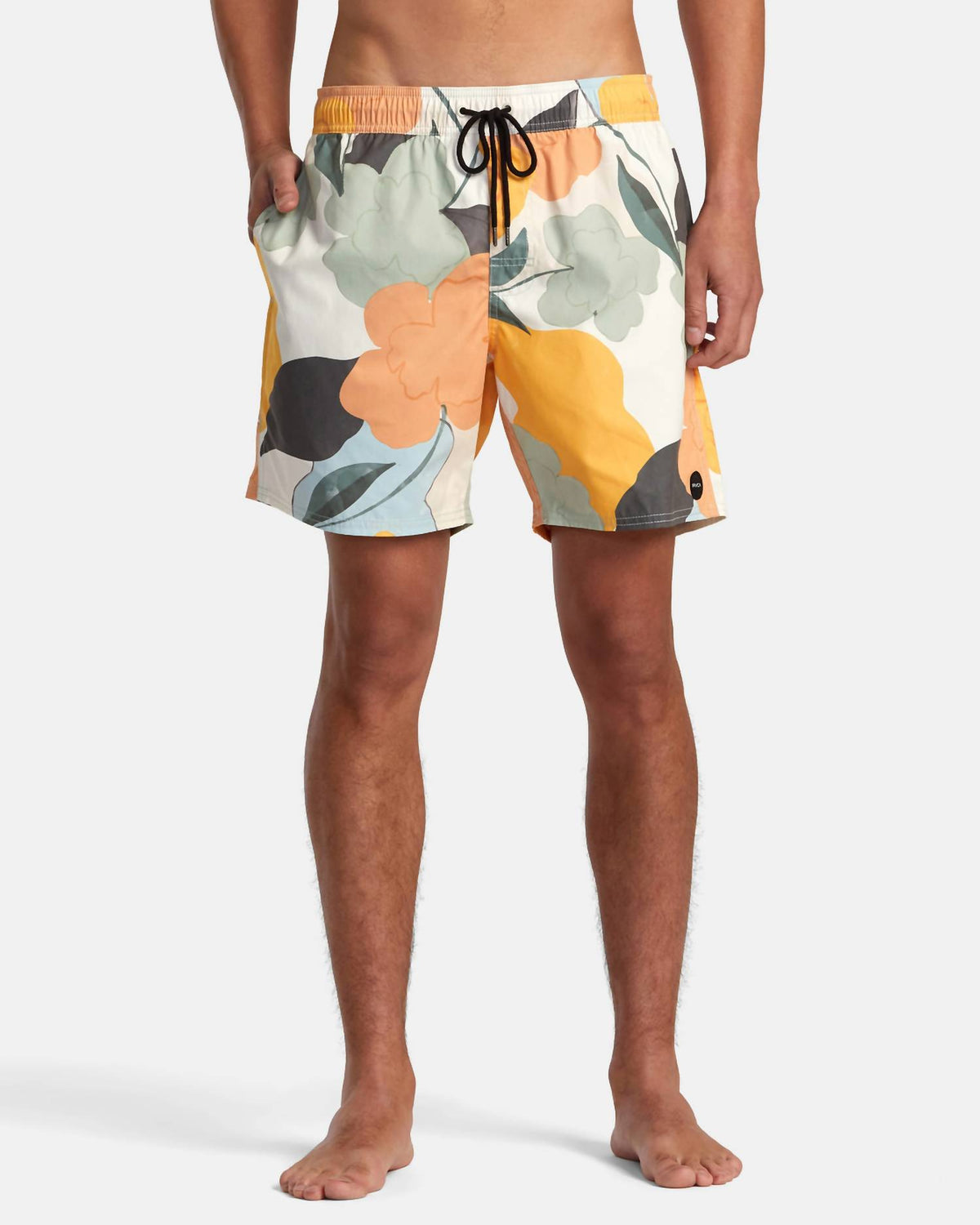 Rvca - Perry Elastic Waist Swim Trunk
