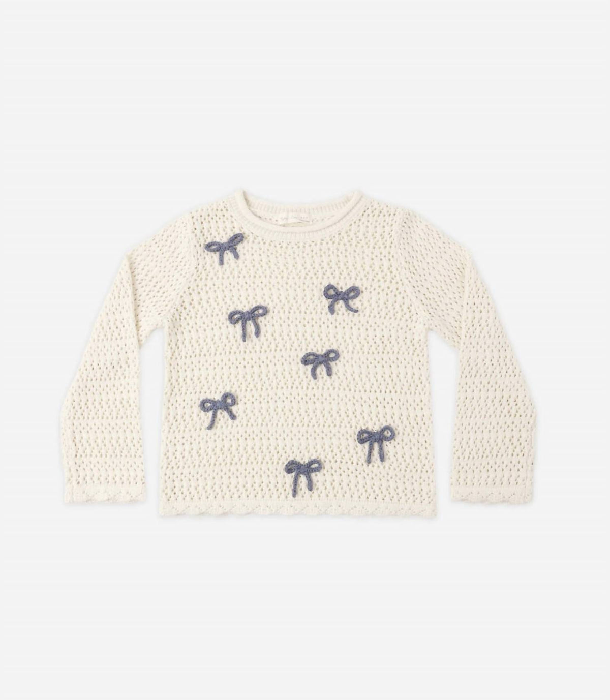 Rylee + Cru - Bow Crochet Knit Pullover