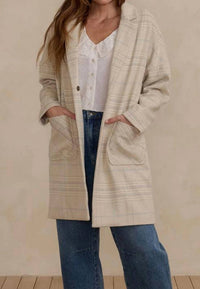 Rylee + Cru - Longline Plaid Coat