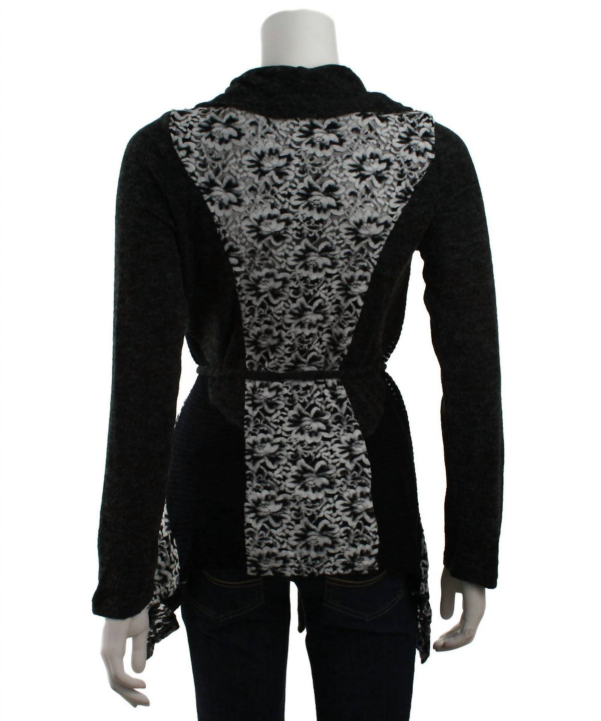 Ryu - Rosette Lace Trim Cardigan