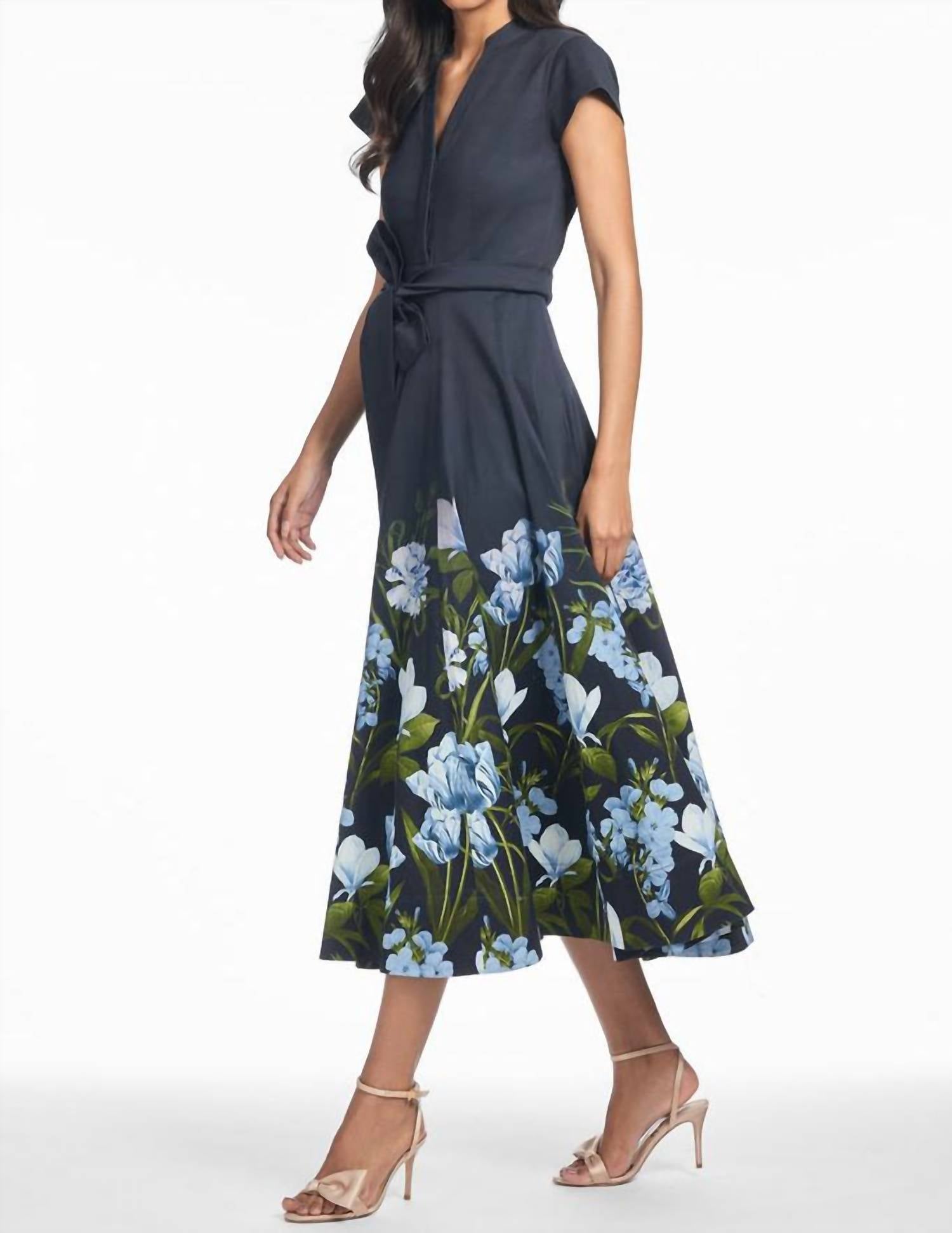 Sachin & Babi - Sachi Midi Dress - blue - clothing - cotton - blend