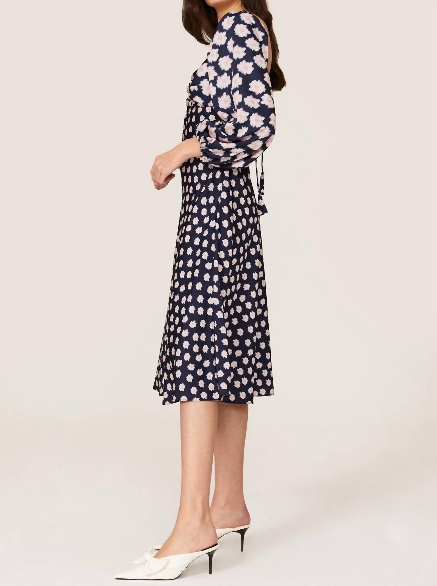 Sachin & Babi - Sachin & Babi Melody Floral Crepe Midi Dress Sz 10 $425 - blue - clothing - dresses