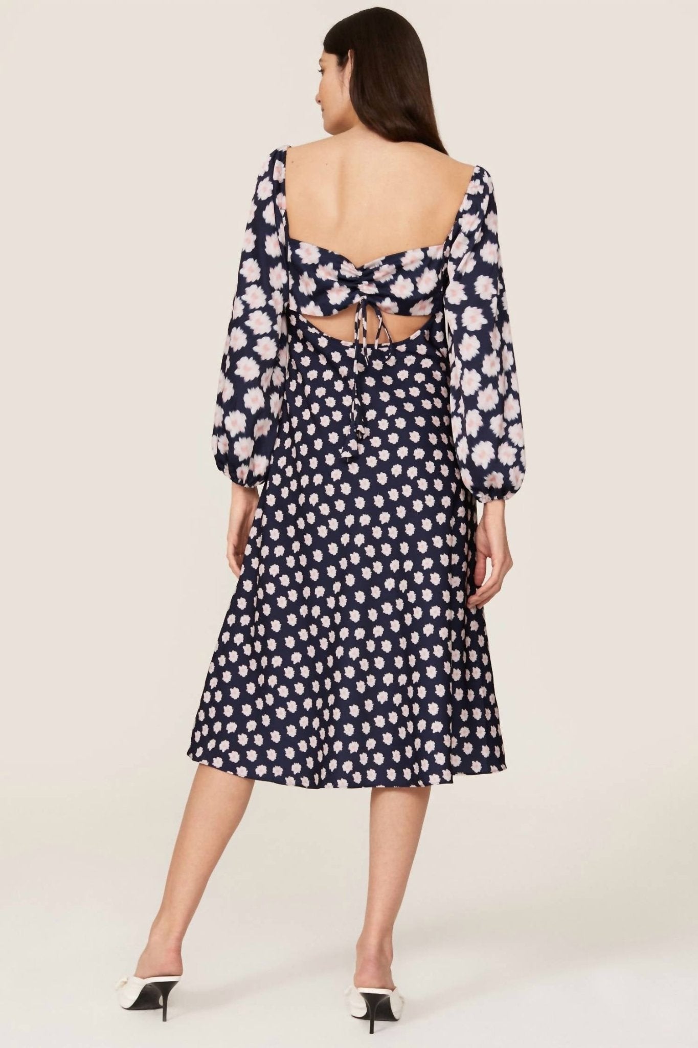 Sachin & Babi - Sachin & Babi Melody Floral Crepe Midi Dress Sz 10 $425 - blue - clothing - dresses