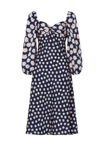 Sachin & Babi - Sachin & Babi Melody Floral Crepe Midi Dress Sz 10 $425 - blue - clothing - dresses