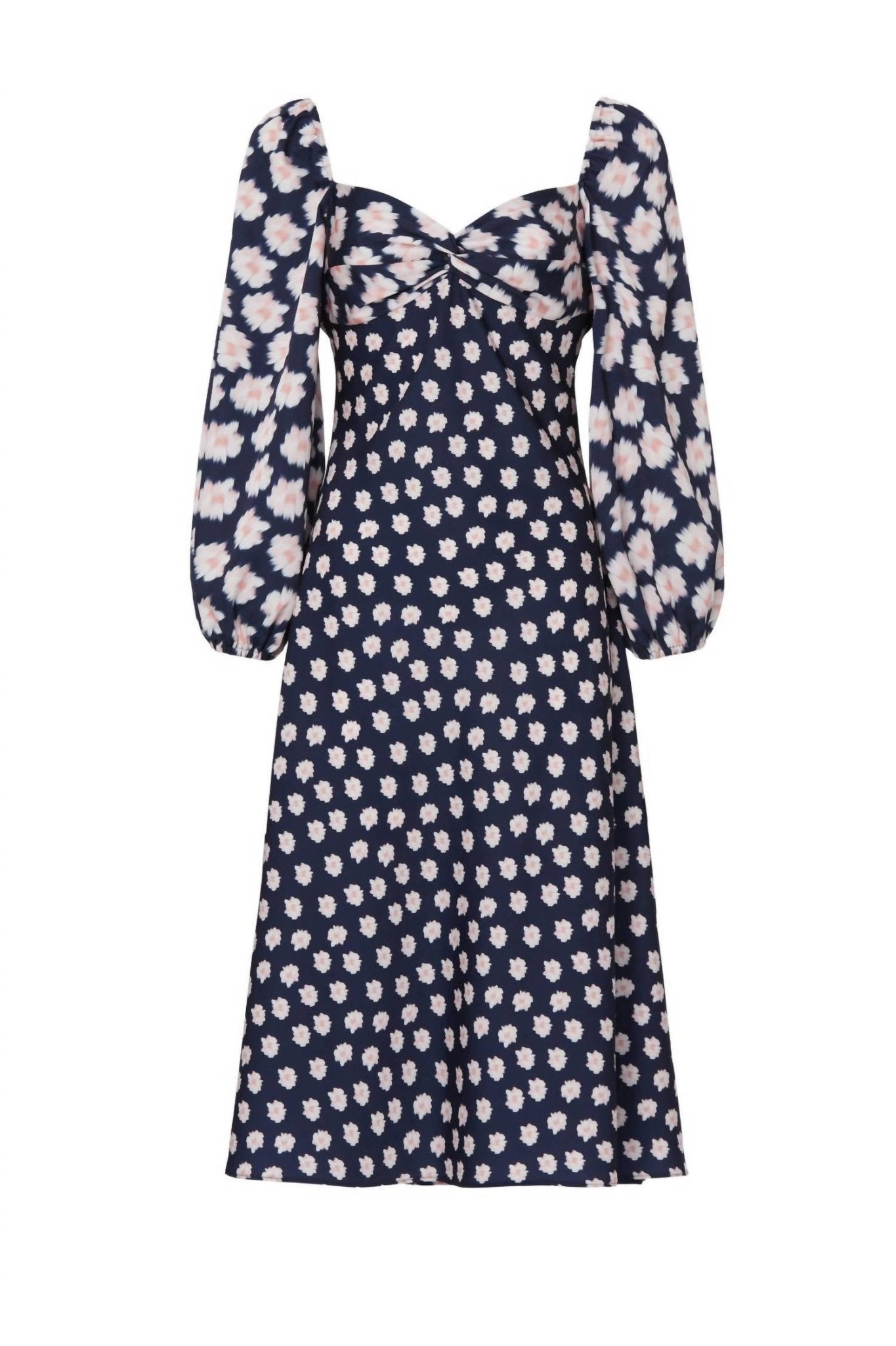 Sachin & Babi - Sachin & Babi Melody Floral Crepe Midi Dress Sz 10 $425 - blue - clothing - dresses