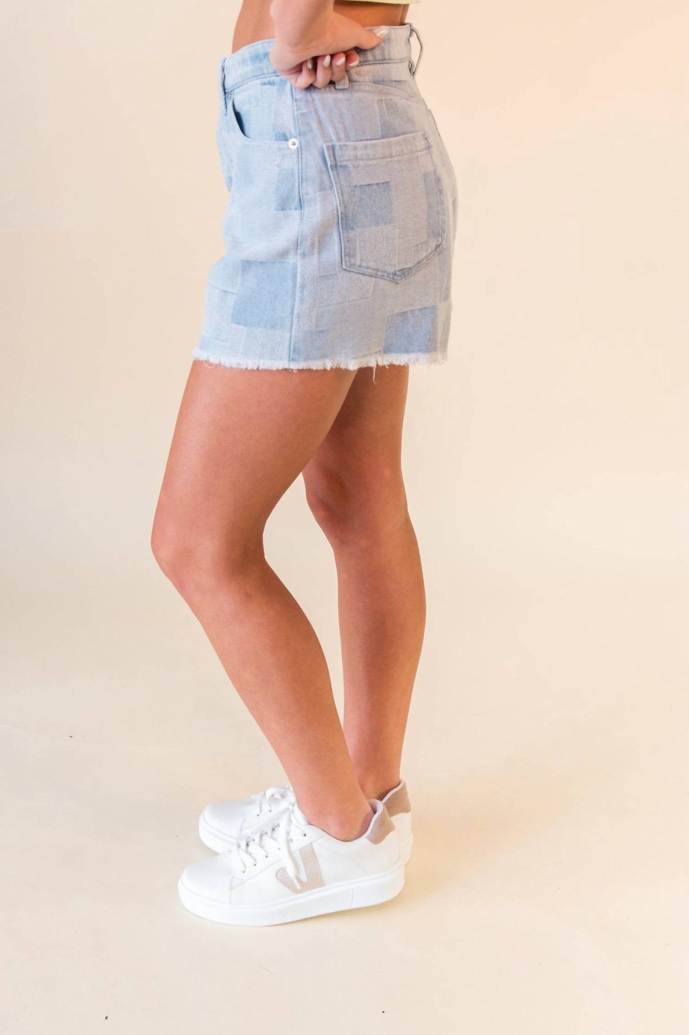 Sadie & Sage - Aloha Denim Shorts - blue - clothing - jean - shorts