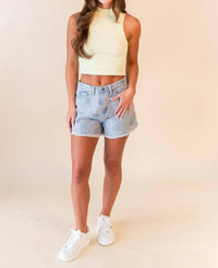 Sadie & Sage - Aloha Denim Shorts - blue - clothing - jean - shorts