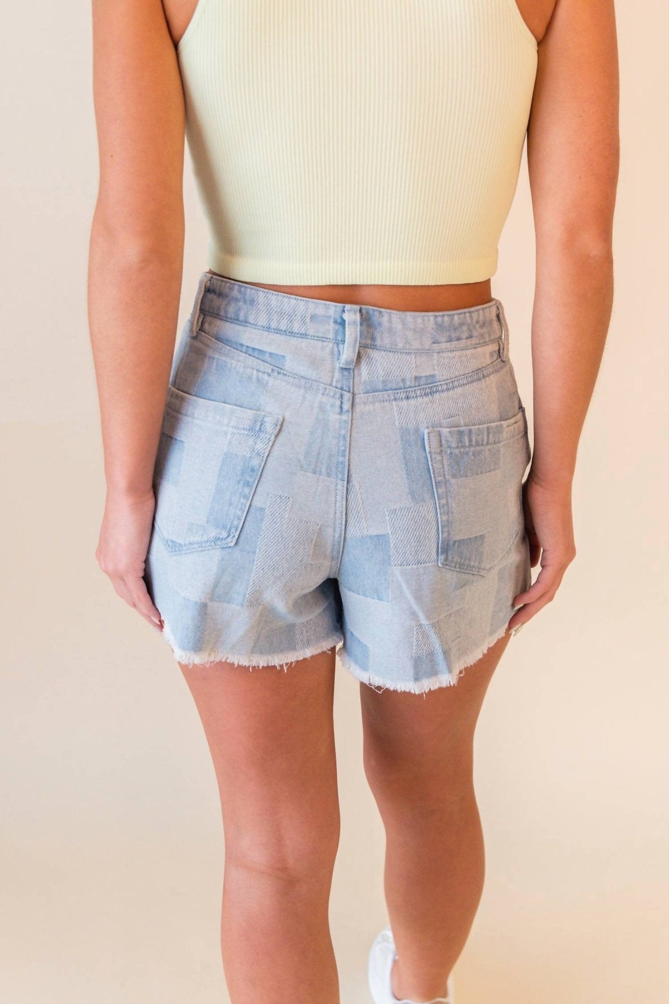Sadie & Sage - Aloha Denim Shorts - blue - clothing - jean - shorts
