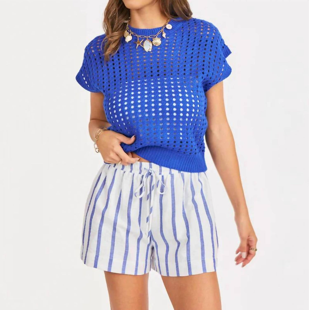 Sadie & Sage - Elia Open Knit Pullover Top