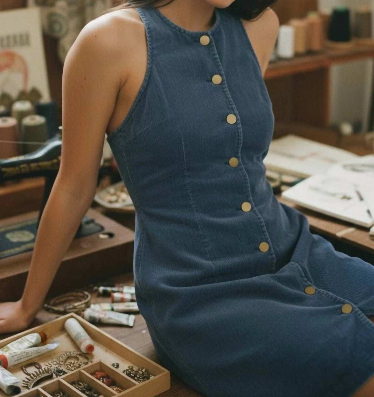 Sadie & Sage - Get Like This Buttoned Mini Dress