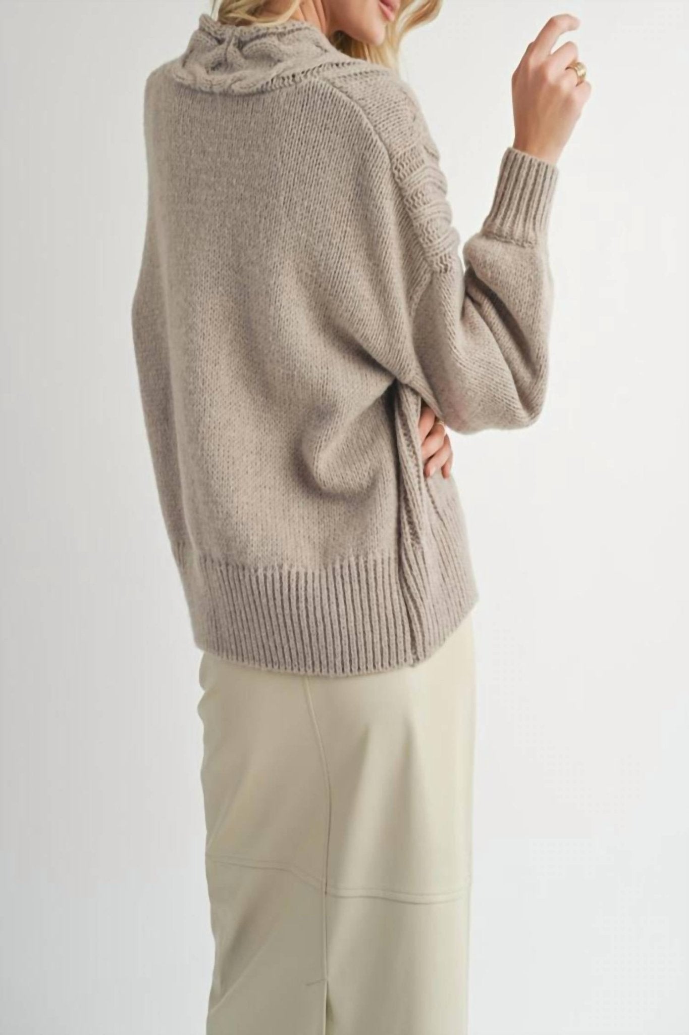 Sadie & Sage - Lorna Chunky Knit Cardigan - cardigans - clothing - grey