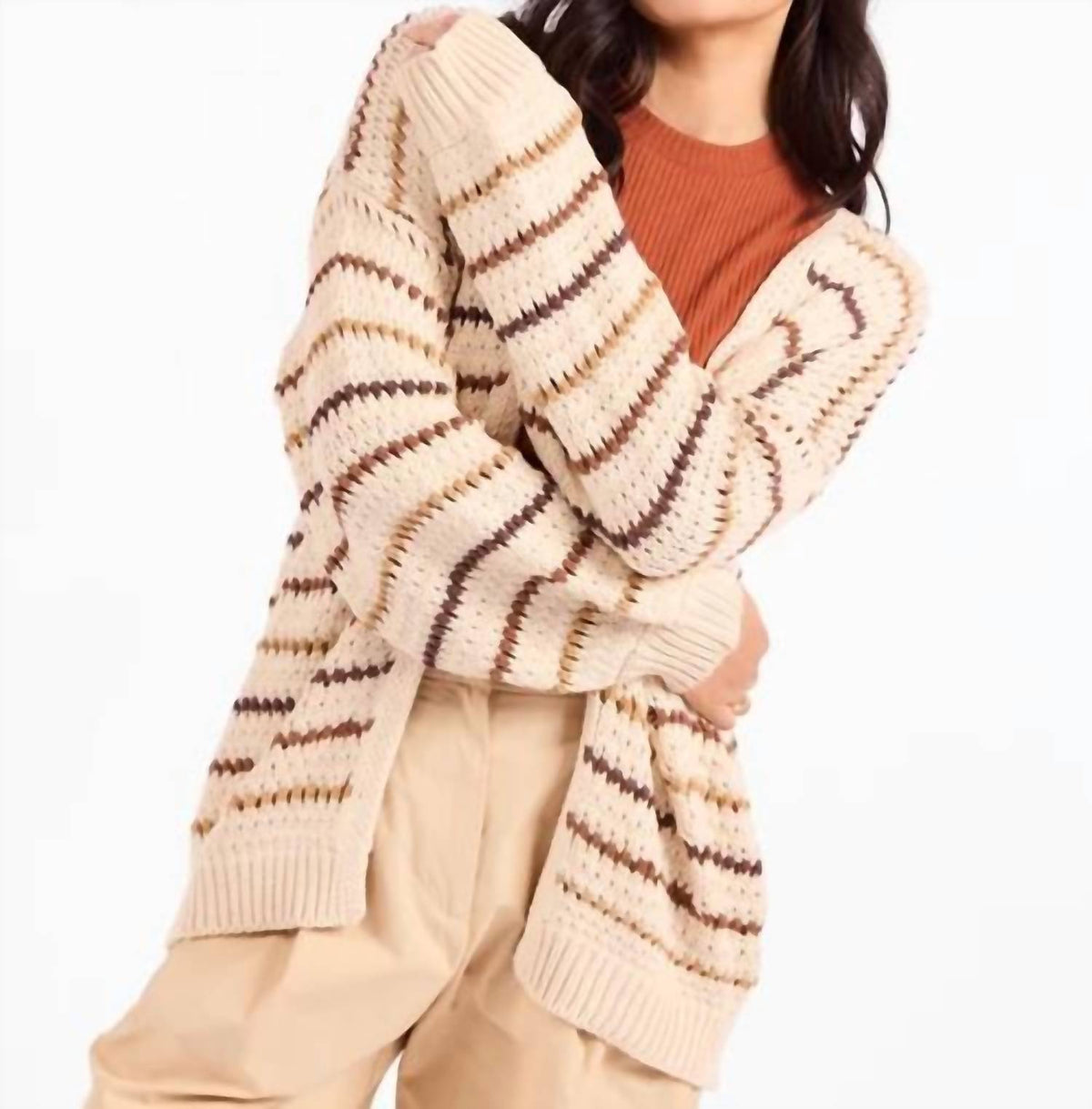 Sadie & Sage - Lost Range Stripe Cardigan