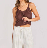 Sadie & Sage - Marlow Buttoned Sweater Tank
