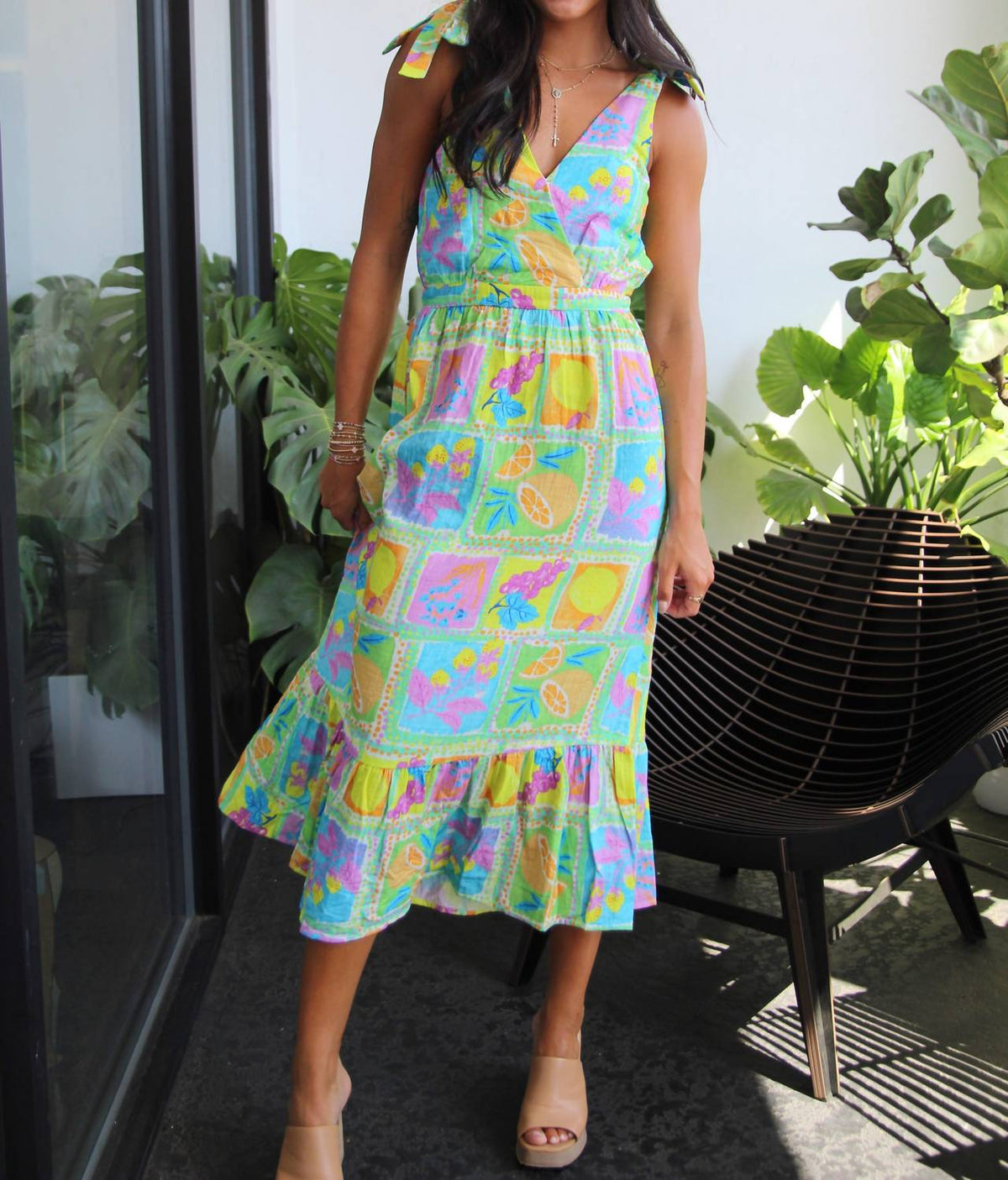 Sadie & Sage - Mimosa Surplice Midi Dress