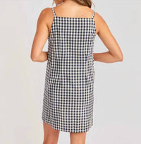 Sadie & Sage - Mustang Gingham Buttoned Mini Dress