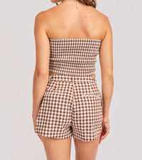 Sadie & Sage - MUSTANG GINGHAM TUBE TOP