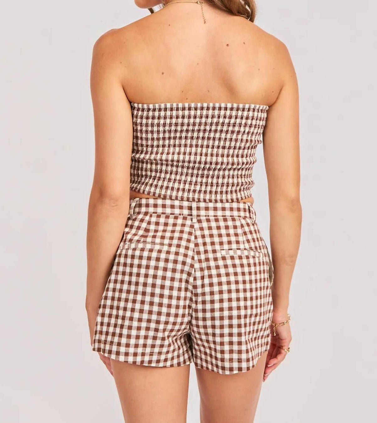 Sadie & Sage - MUSTANG GINGHAM TUBE TOP
