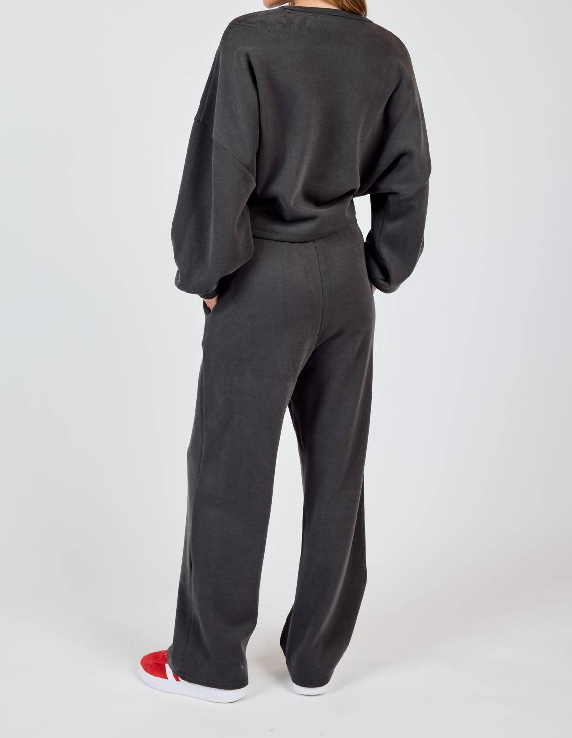 Sadie & Sage - Relaxed Stay Crewneck Knit Top - clothing - cotton - blend - grey