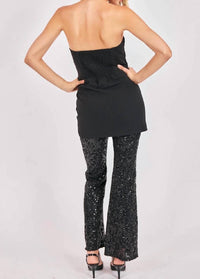 Sadie & Sage - Stardom Strapless Sequin Jumpsuit