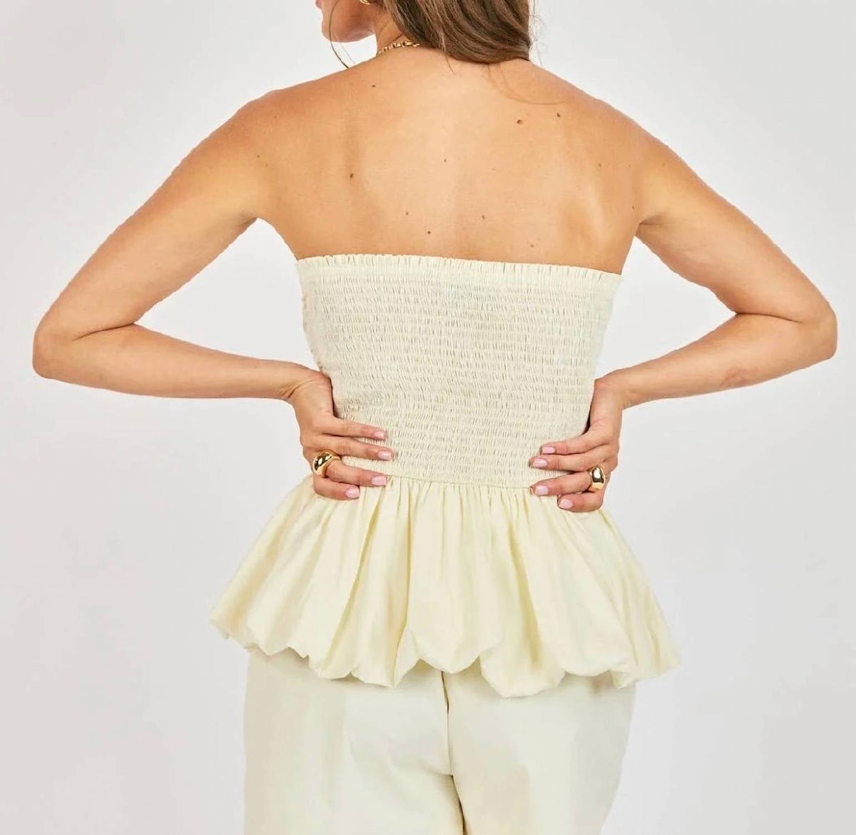 Sadie & Sage - Strapless Bubble Top