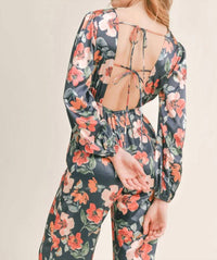 Sadie & Sage - Style Icon Jumpsuit - blue - clothing - floral