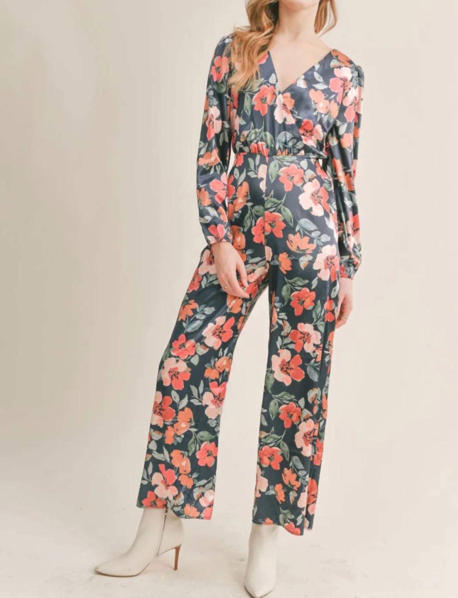 Sadie & Sage - Style Icon Jumpsuit - blue - clothing - floral