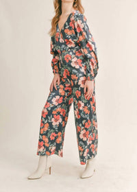 Sadie & Sage - Style Icon Jumpsuit - blue - clothing - floral