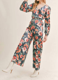 Sadie & Sage - Style Icon Jumpsuit - blue - clothing - floral